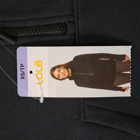 Lole Haf Zip Pullover Sweatshirt Women's XS Black Cozy Hooded Top NWT - Picture 8 of 12